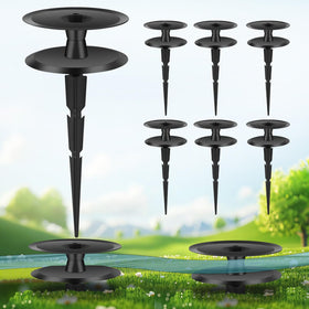 HQcontL metal hose guide spike in soil guides the hose for straight watering on lawns