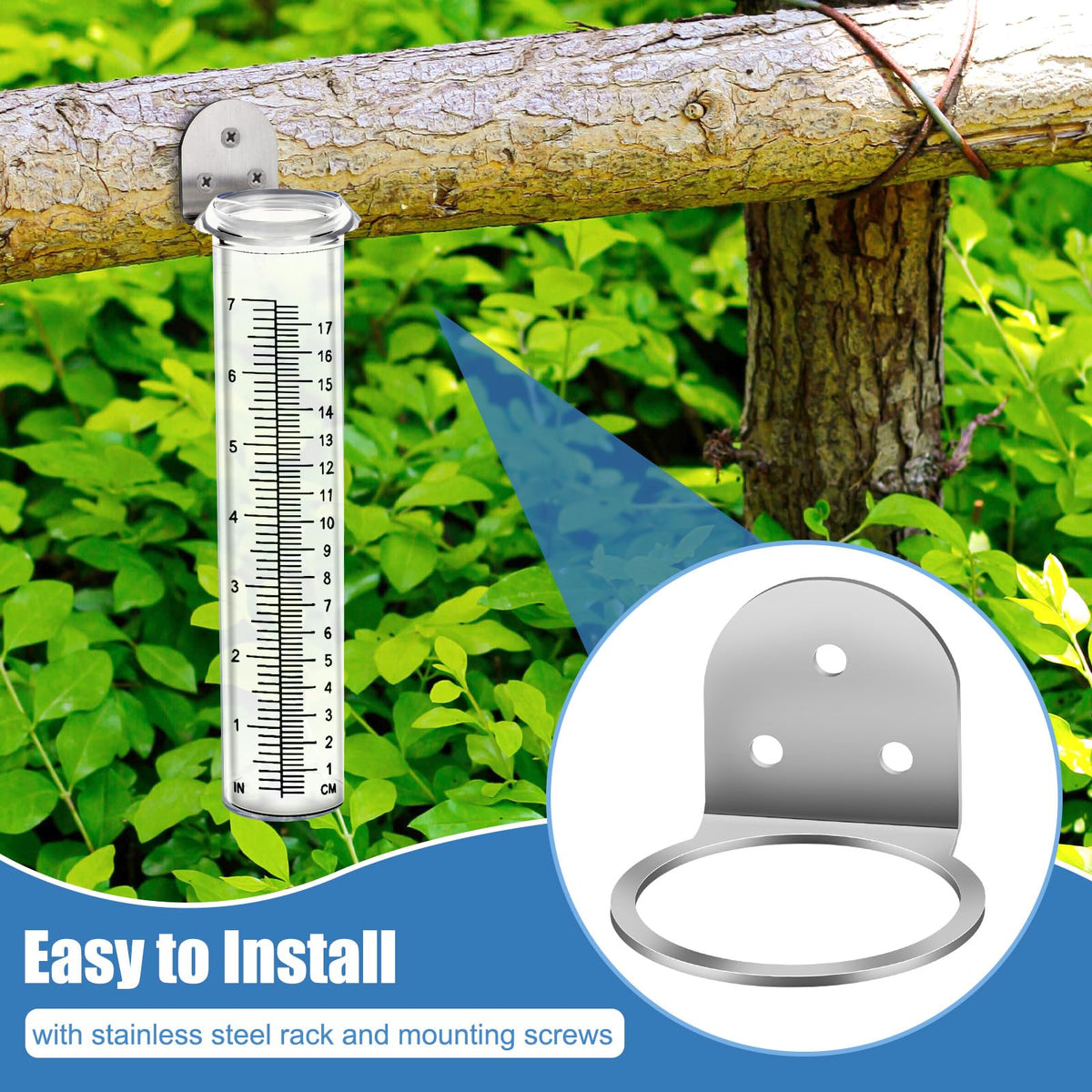 HQcontL patented tube mouth design improves rain collection accuracy.