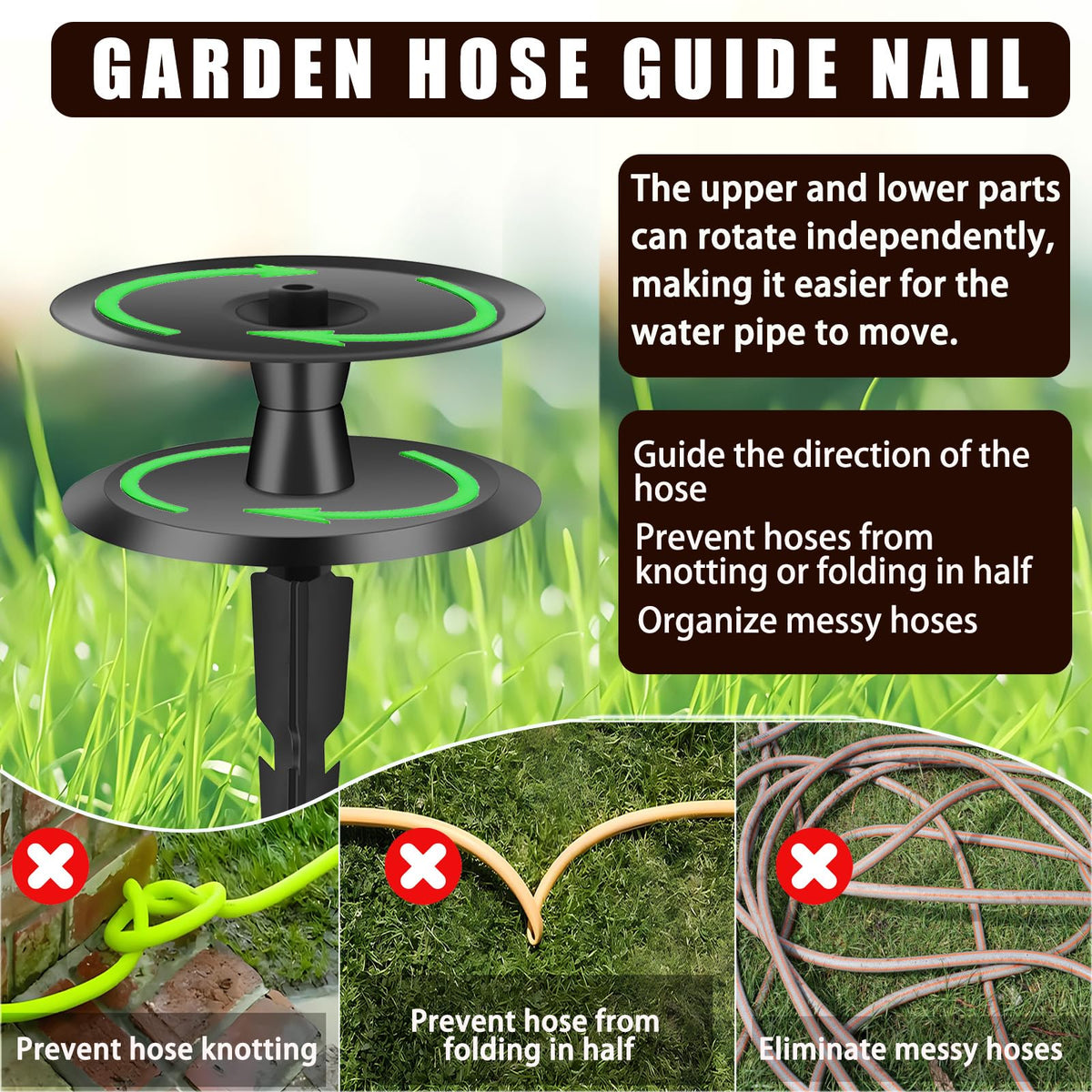 HQcontL roller skating structure hose guide for smooth hose movement