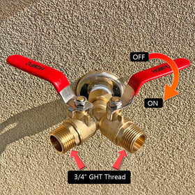 Standard 3/4 inch GHT thread on HQMPC splitter for compatibility