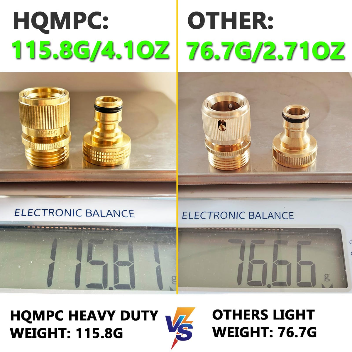 HQMPC brass female connector quick connect for leak-free hose fittings.