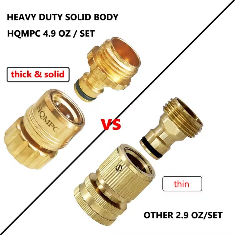 HQMPC brass female coupler ensures secure 3/4 inch GHT connections.