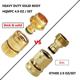 HQMPC brass female coupler ensures secure 3/4 inch GHT connections.