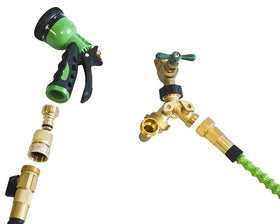 HQMPC brass hose adapter for 3/4in GHT threads use.