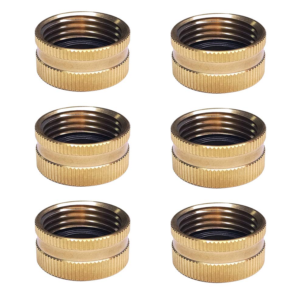 HQMPC brass hose end cap three-quarter-inch NH thread securely seals connections.