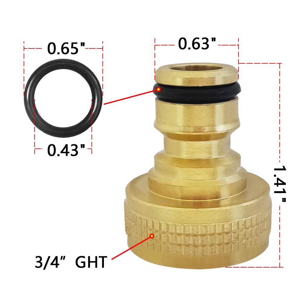 HQMPC brass male connector quick connect enables fast hose setup.