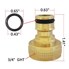 HQMPC brass male connector quick connect enables fast hose setup.