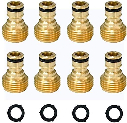 HQMPC brass quick-connect nipple ensures leak-free seal on hoses.