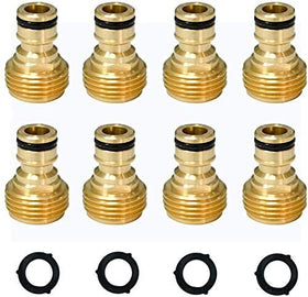 HQMPC brass quick-connect nipple ensures leak-free seal on hoses.