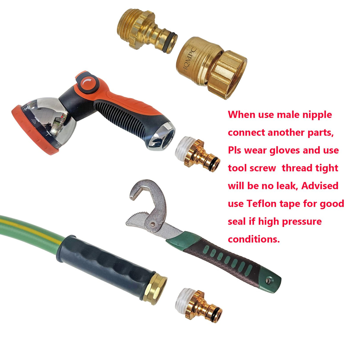HQMPC quick-connect washers provide tight seals and reduced leaks.