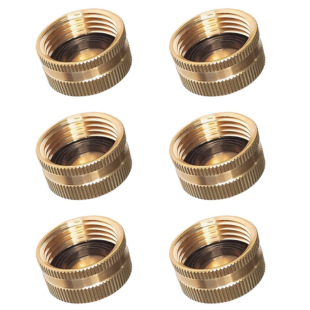 HQMPC brass hose cap with durable construction resists outdoor wear.