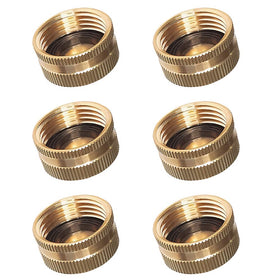 HQMPC brass hose cap with durable construction resists outdoor wear.