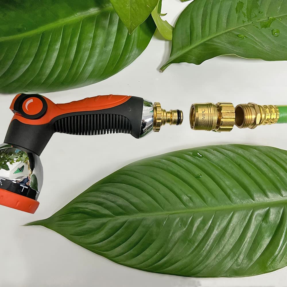 HQMPC easy-connect set enables quick on/off watering tasks.