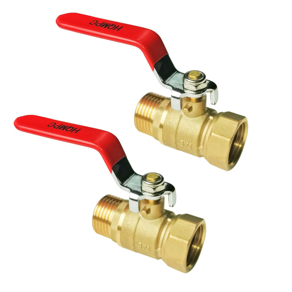 HQMPC garden brass shut off valve with 3/4 GHT threads for quick hose control