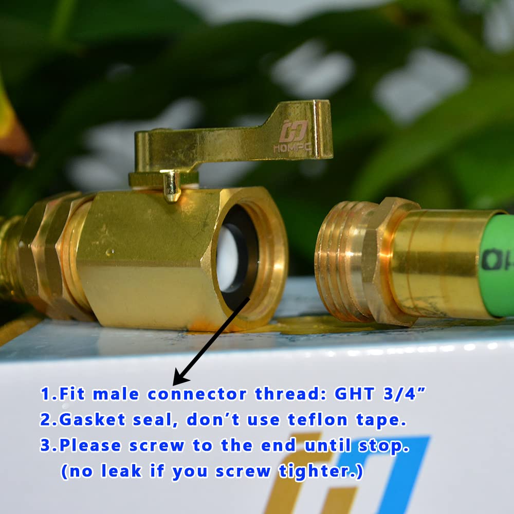HQMPC brass garden hose connector for sturdy, leak-resistant connections