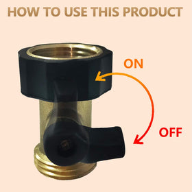 HQMPC garden hose connector demonstrates secure threaded connection.