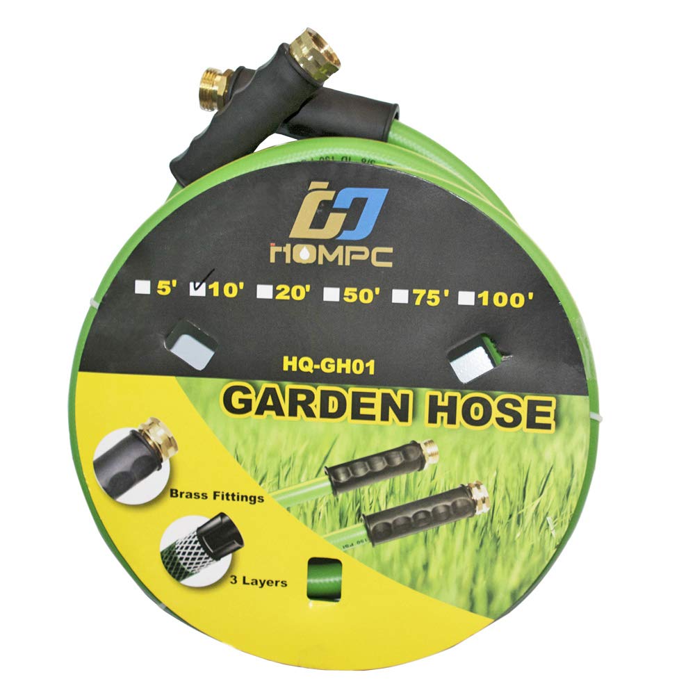 Lightweight HQMPC hose compared to rubber hoses aids portability around the yard