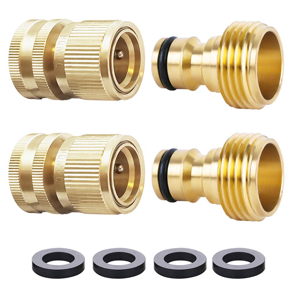 HQMPC brass female coupler for secure, leak-free hose connections.