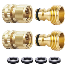 HQMPC brass female coupler for secure, leak-free hose connections.