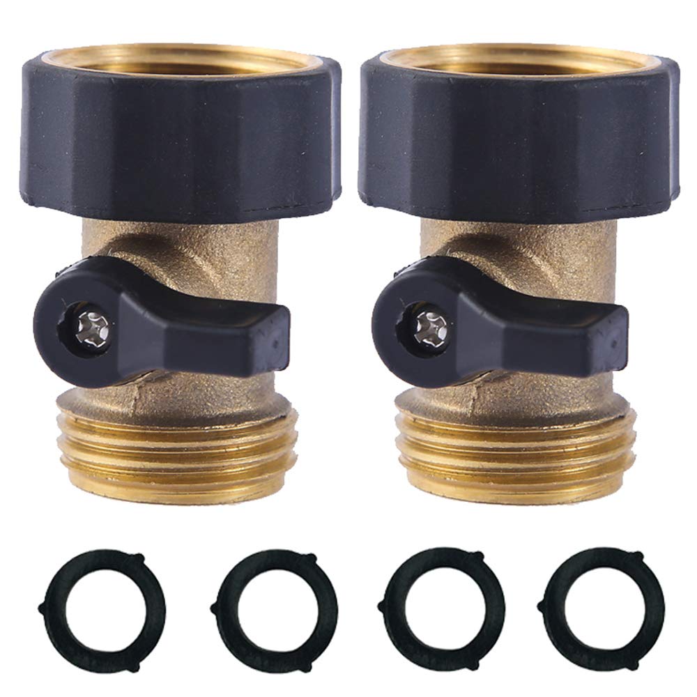 HQMPC brass shut-off valve close-up shows sturdy construction for leak-free use.