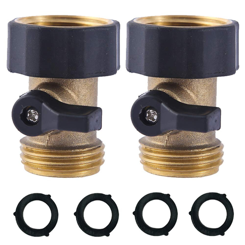 HQMPC brass shut-off valve close-up shows sturdy construction for leak-free use.