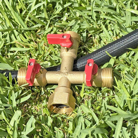 HQMPC hose splitter ideal for garden irrigation setups