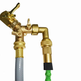 HQMPC sturdy brass body delivers long-lasting performance in outdoor use.