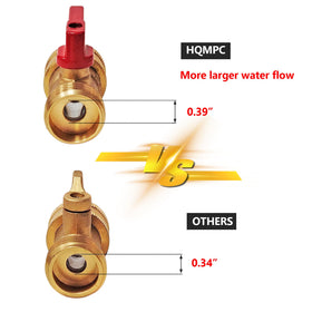 HQMPC heavy duty brass body with metal handle withstands outdoor use
