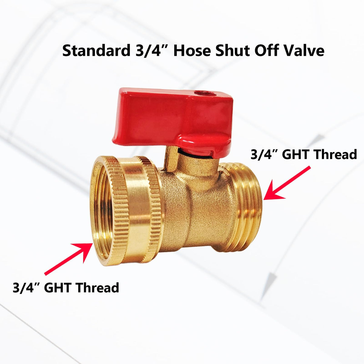 HQMPC 3/4 GHT thread fits standard hoses for versatile connections