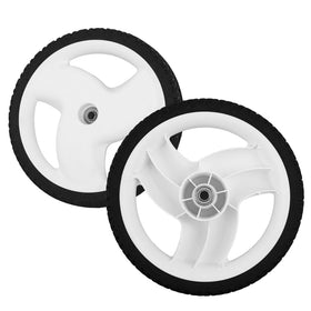 HQPASFY 12in rear wheel showing heavy-duty build for durable mowing
