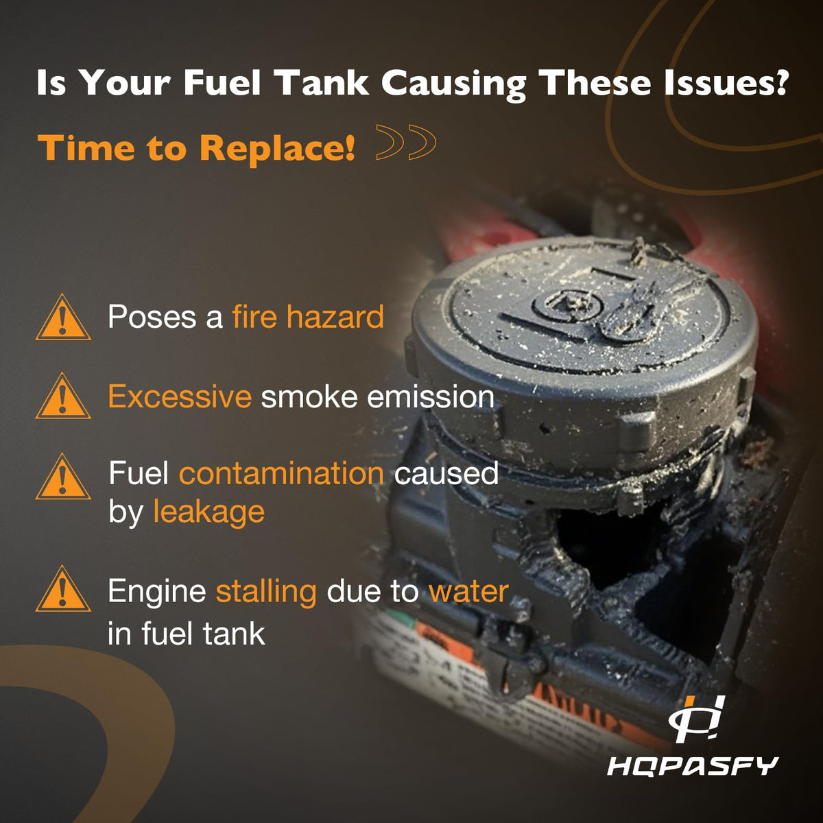 HQPASFY 691993 corrosion-resistant plastic tank for longer engine life.