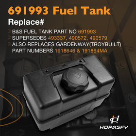 HQPASFY 691993 fuel cap provides a secure seal to minimize spills.