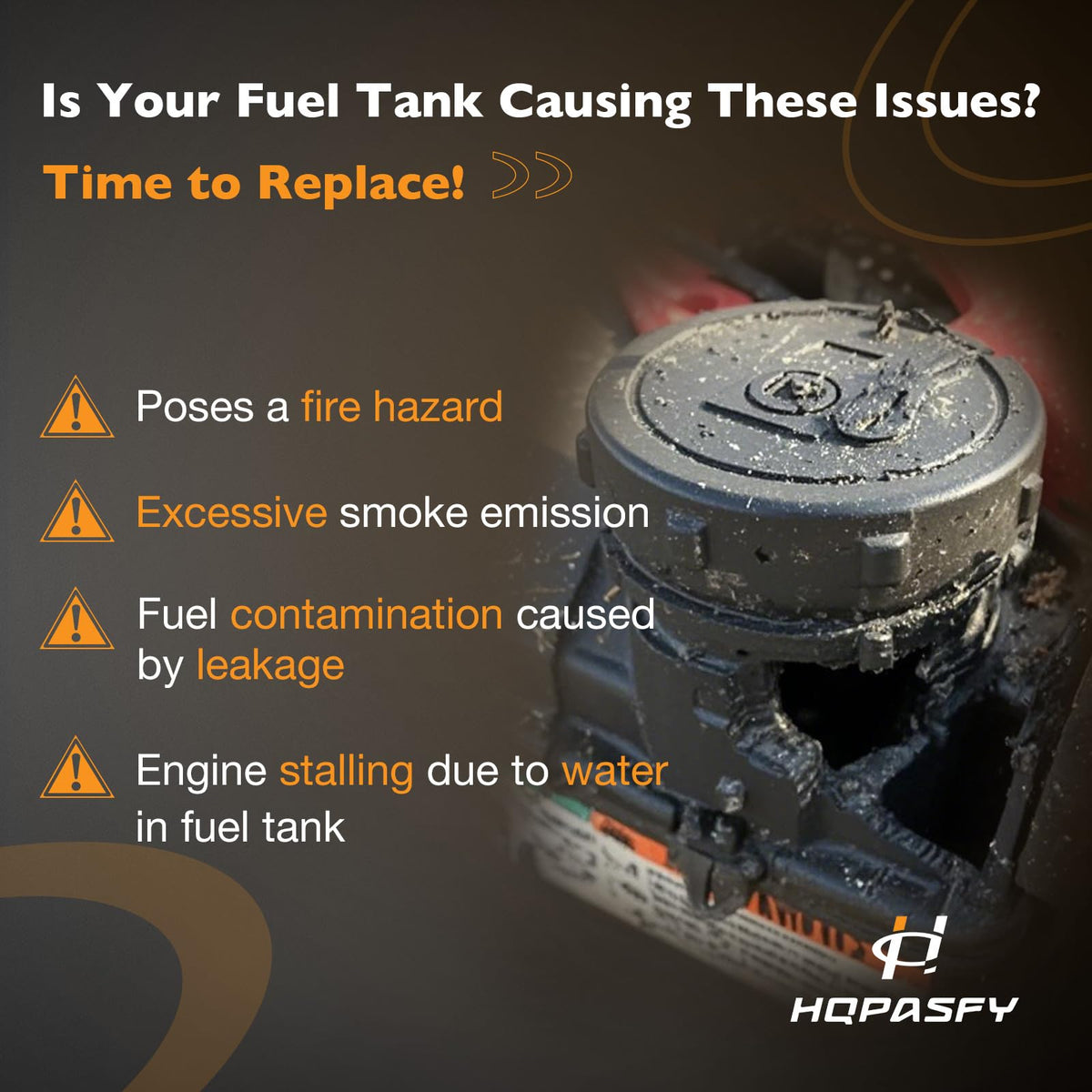 HQPASFY corrosion-resistant fuel tank supports durable outdoor equipment