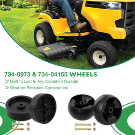 HQPASFY wheels fit Cub Cadet LTX and LT series for broad compatibility.