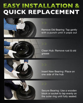 HQPASFY wheel and tire package ready for garden cart upgrade