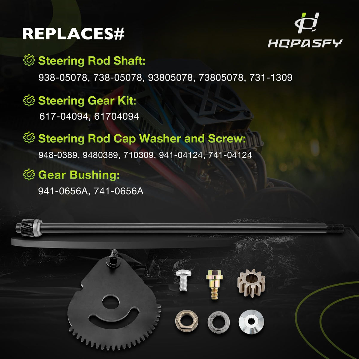 HQPASFY gear bushing detail supporting smooth gear operation.