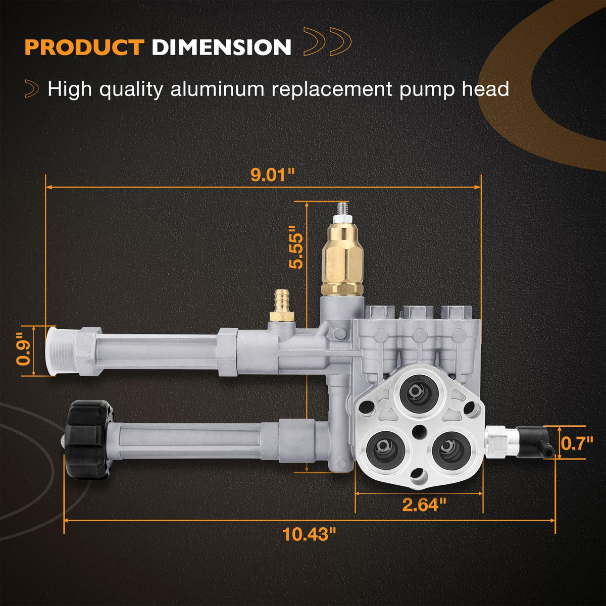 HQPASFY pump head kit assembly demonstrates straightforward replacement.