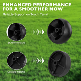 HQPASFY rugged deck wheel construction supports tough mowing tasks.