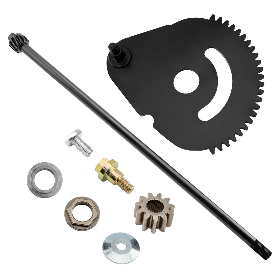 HQPASFY steering rod shaft closeup for precise mower steering control.