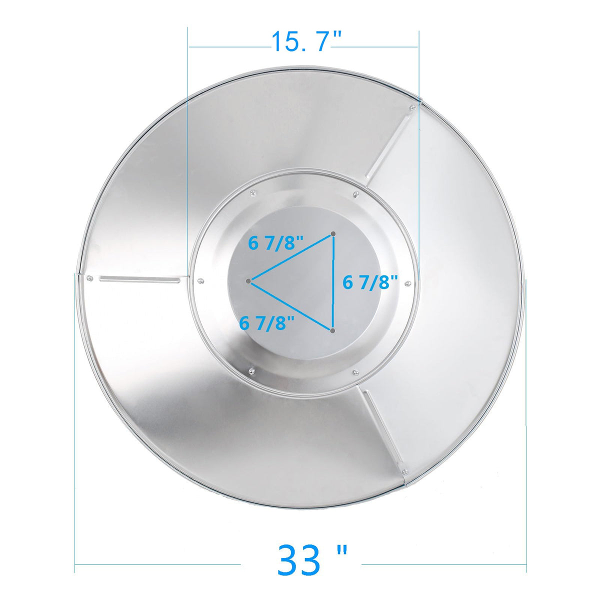 HQQ outdoor aluminum reflector material close-up shows rust resistance and durability.