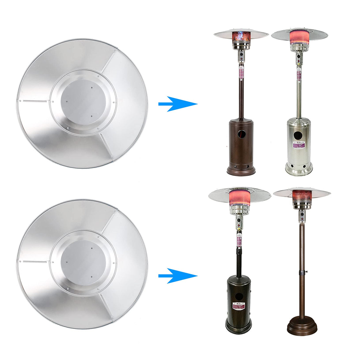HQQ outdoor reflector hardware included for easy, sturdy assembly.