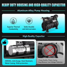 HQUA PAS20 air filters help maintain clean airflow and pump longevity.