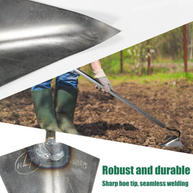 HRADHOL 54-inch stainless handle provides extended leverage and comfort