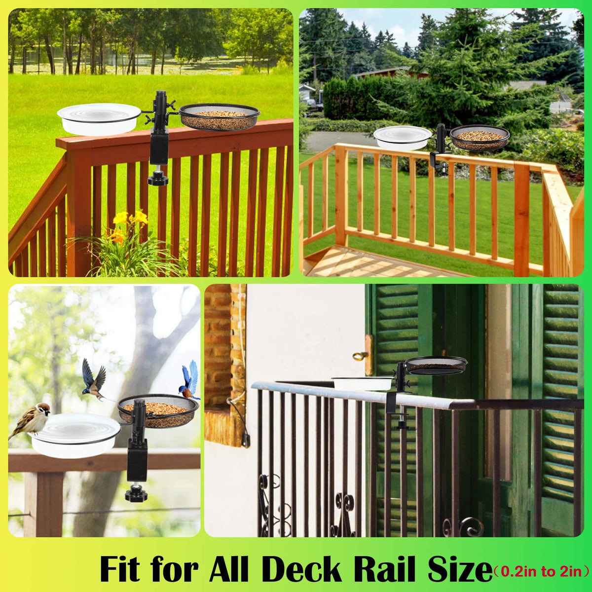 HRAYLTOP porch feeder features 360-degree rotation for easy access.