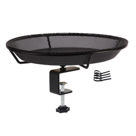 HRAYLTOP deck feeder bowl clamp provides sturdy outdoor support for birds.