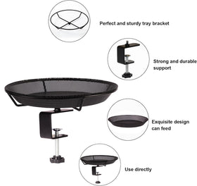 HRAYLTOP heavy-duty bracket keeps the feeder secure on decks.