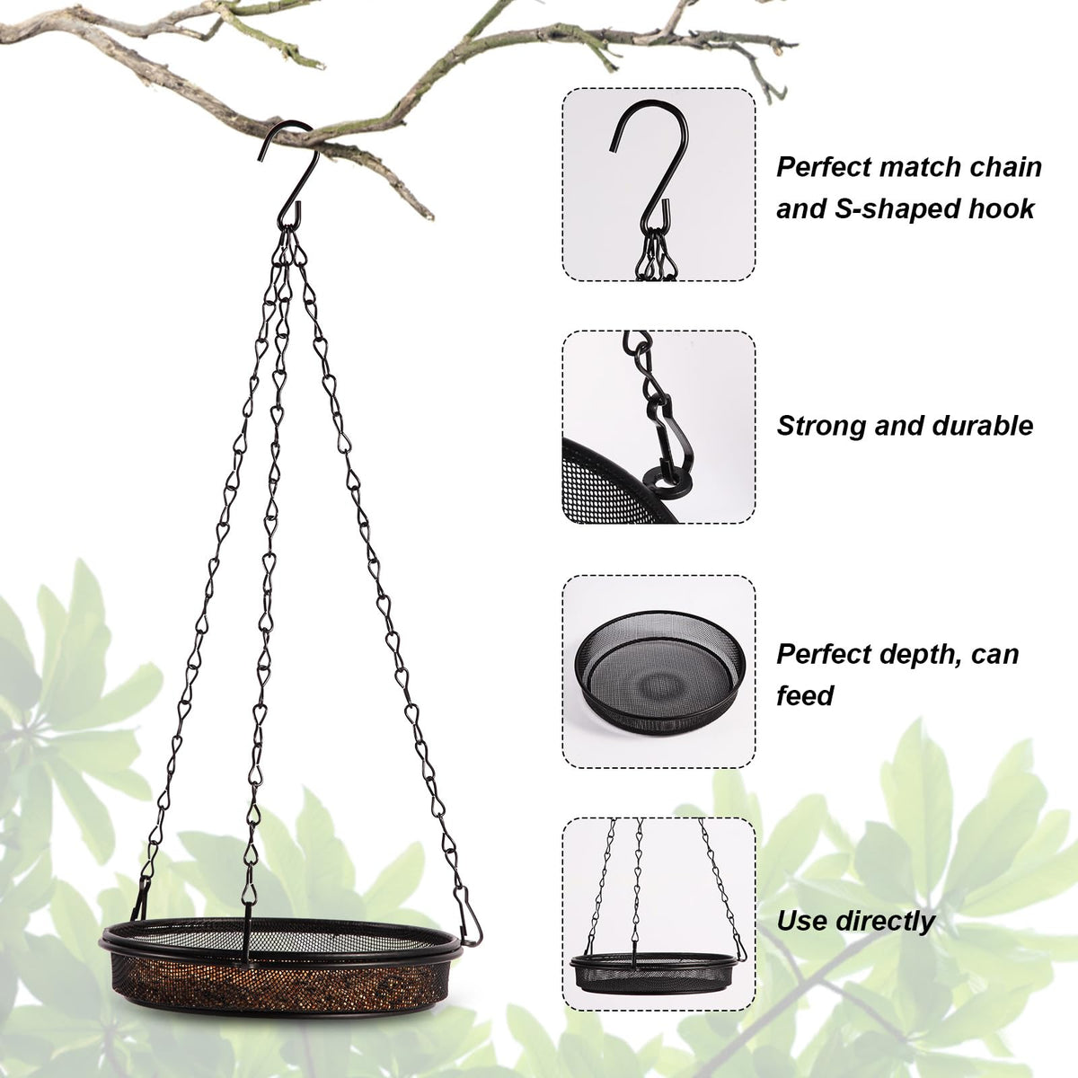 HRAYLTOP transparent water bowl improves water visibility to attract birds.