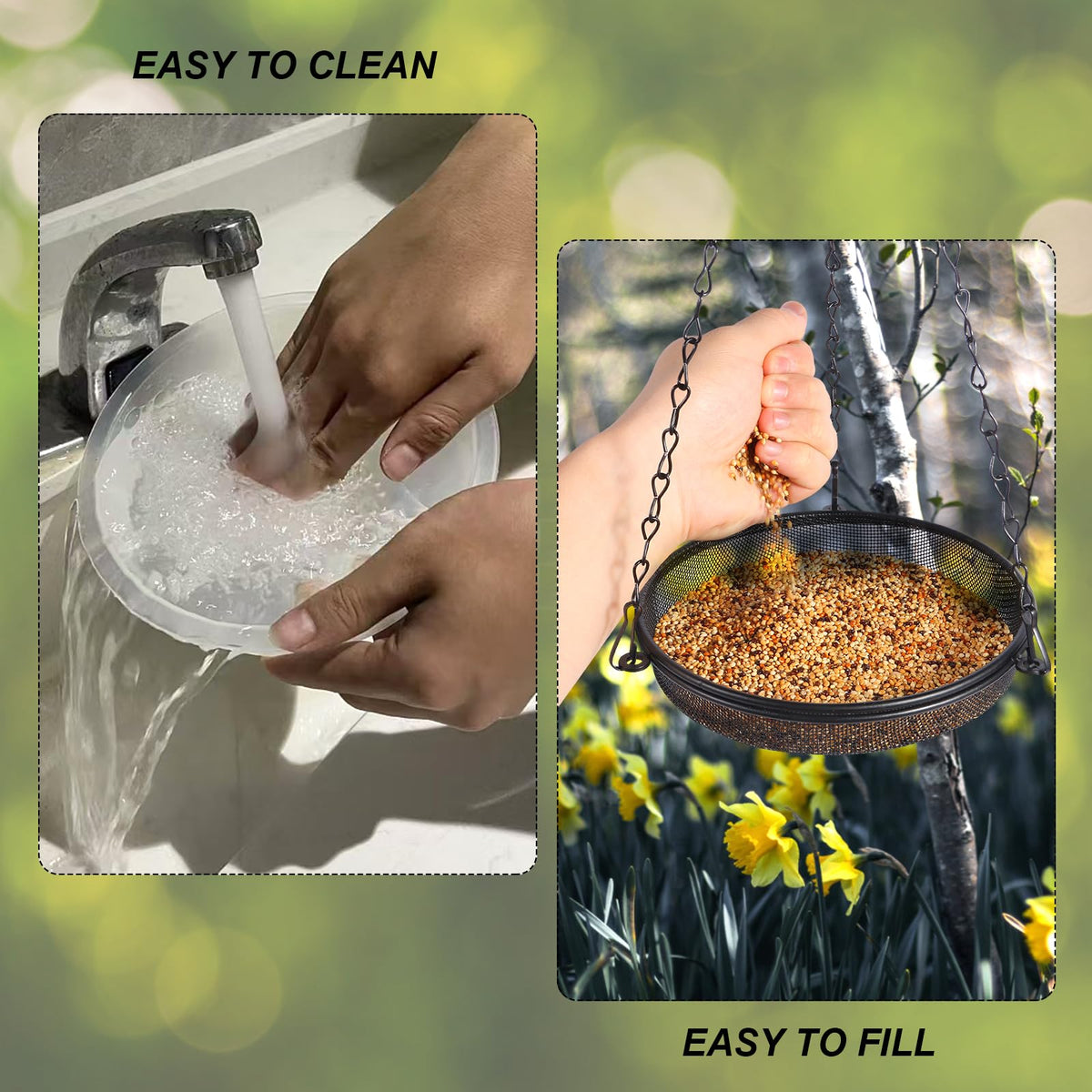HRAYLTOP removable tray and bowl simplify cleaning.