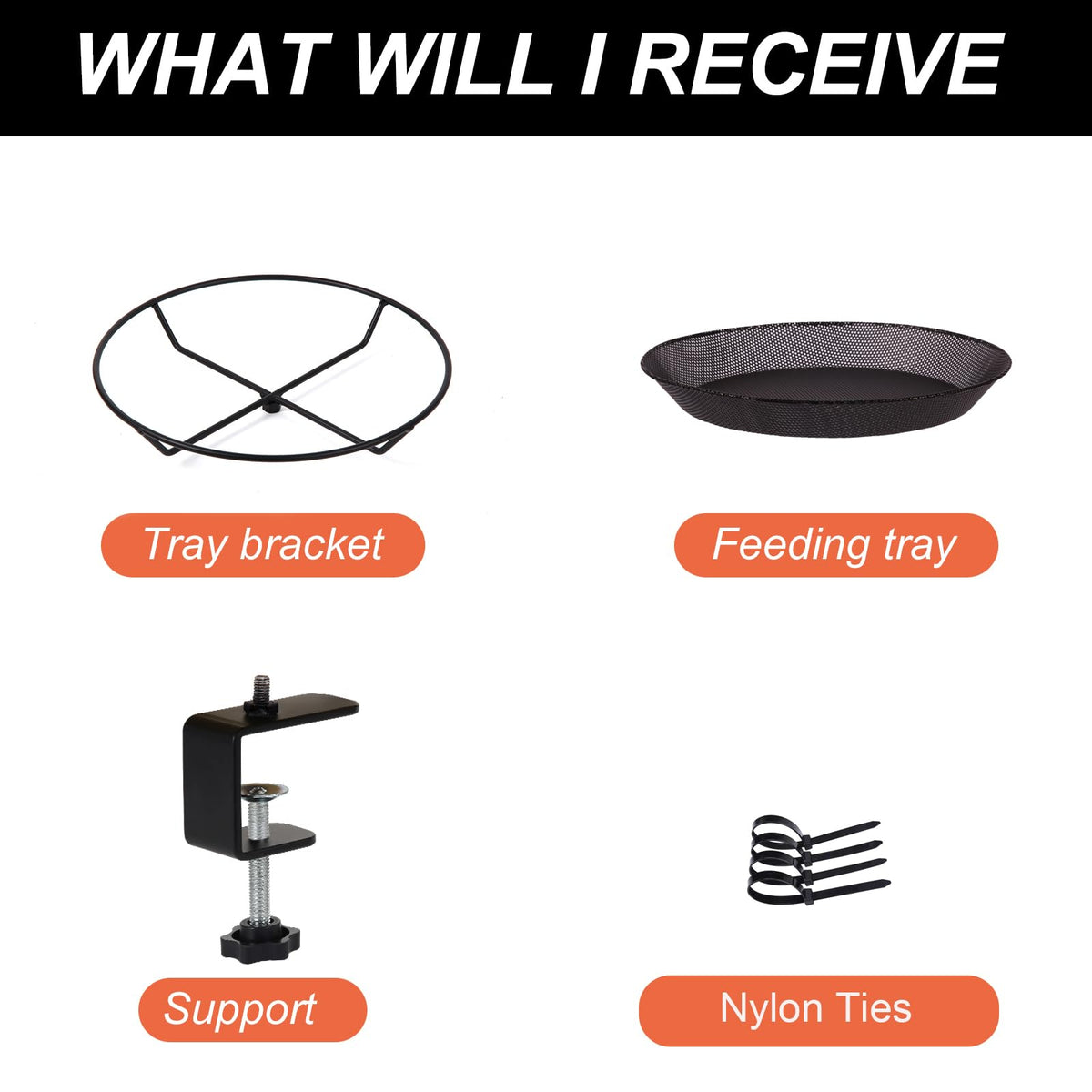 HRAYLTOP secure straps keep the tray stable on uneven surfaces.