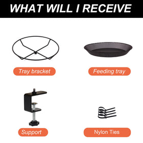 HRAYLTOP secure straps keep the tray stable on uneven surfaces.